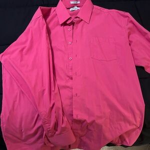 Pink button down shirt